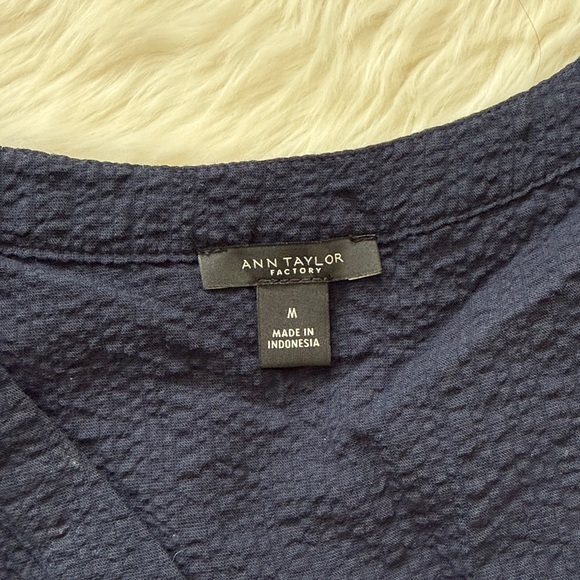 Ann Taylor Factory Elegant Navy Blue Midi Dress Size Medium - Picture 2 of 2